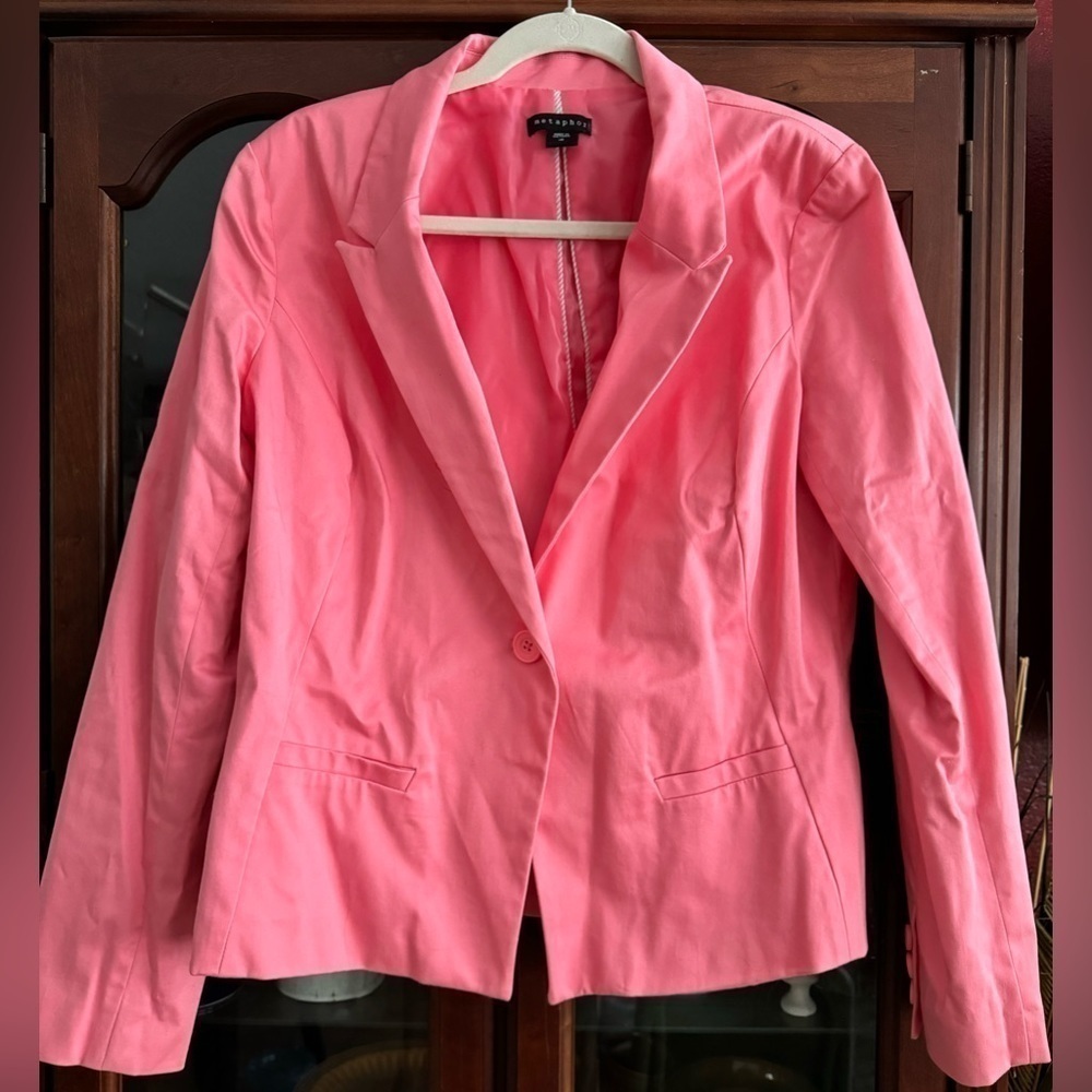 Metaphor Pink Blazer Suit Jacket